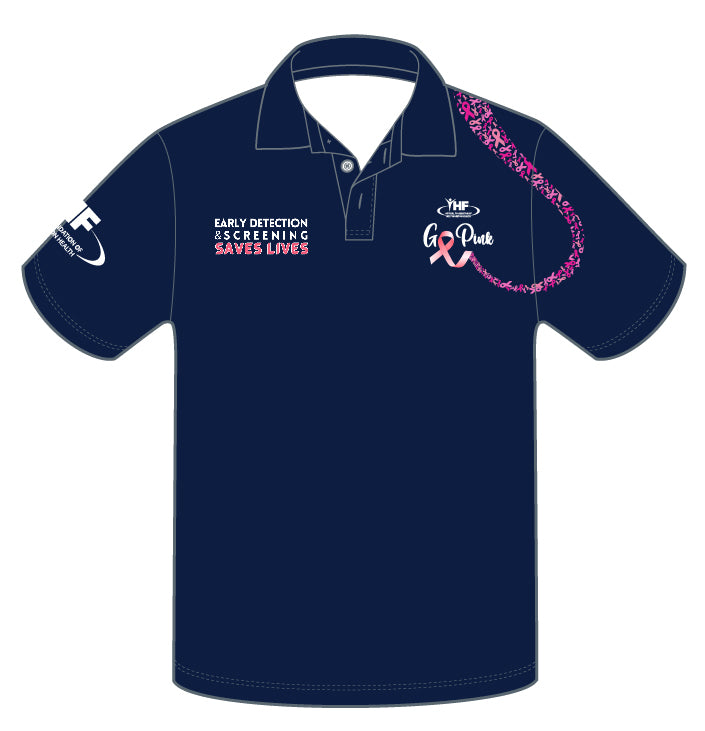 Go Pink Charity 2023 Polo Shirt - Navy