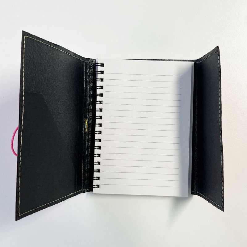 Go Pink notebook with elastic closure